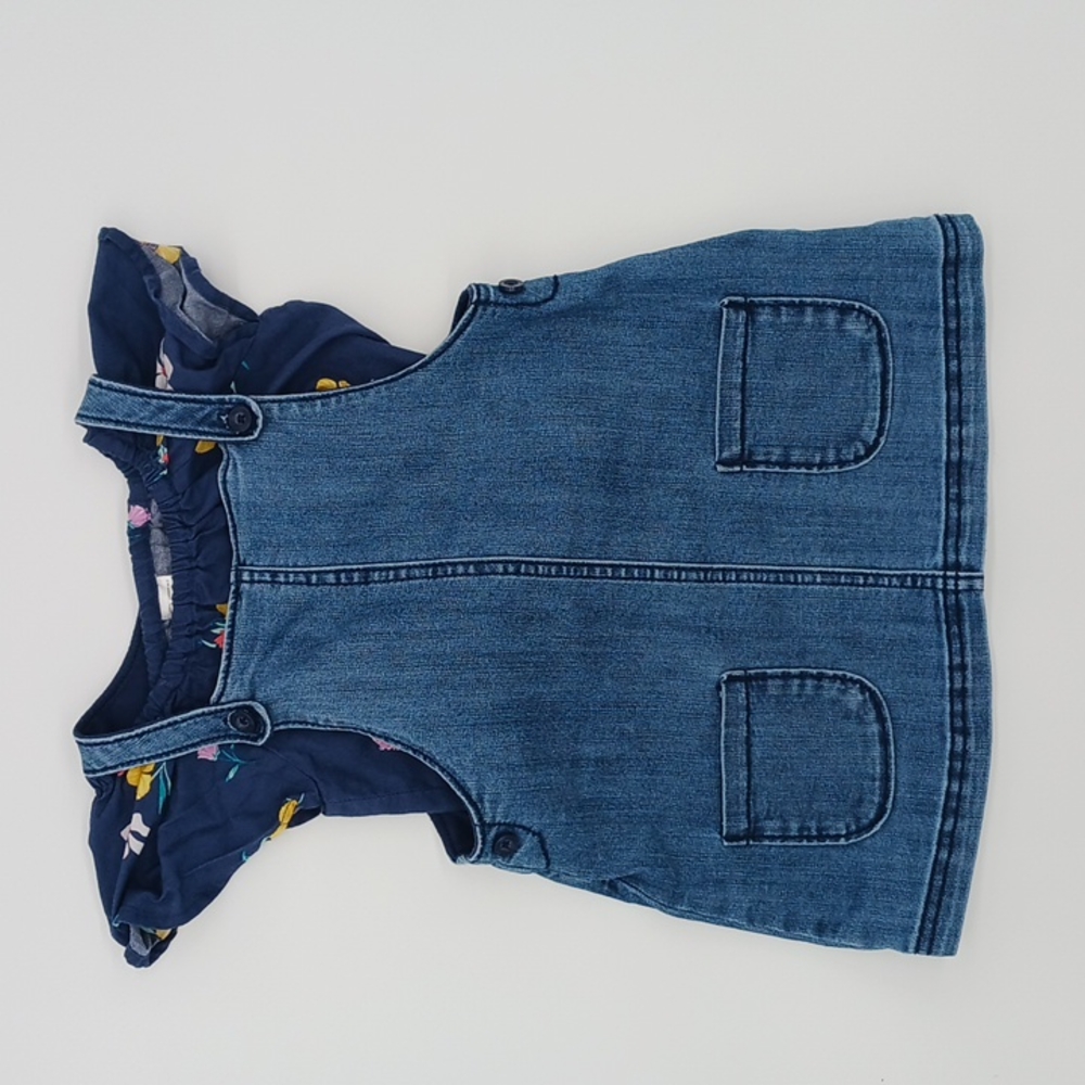 Carter's Jean Overall Dress and Floral Shirt (24 mo.)